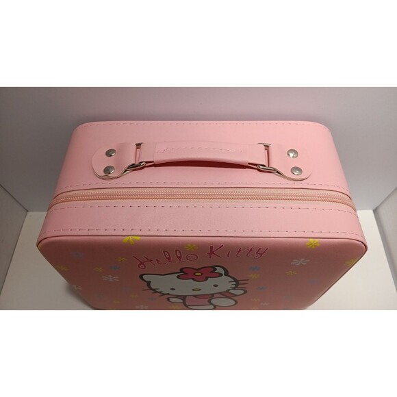 Pink Hello Kitty Travel Cosmetic Case Box Beauty Makeup Case Bag Organizer - Picture 6 of 7
